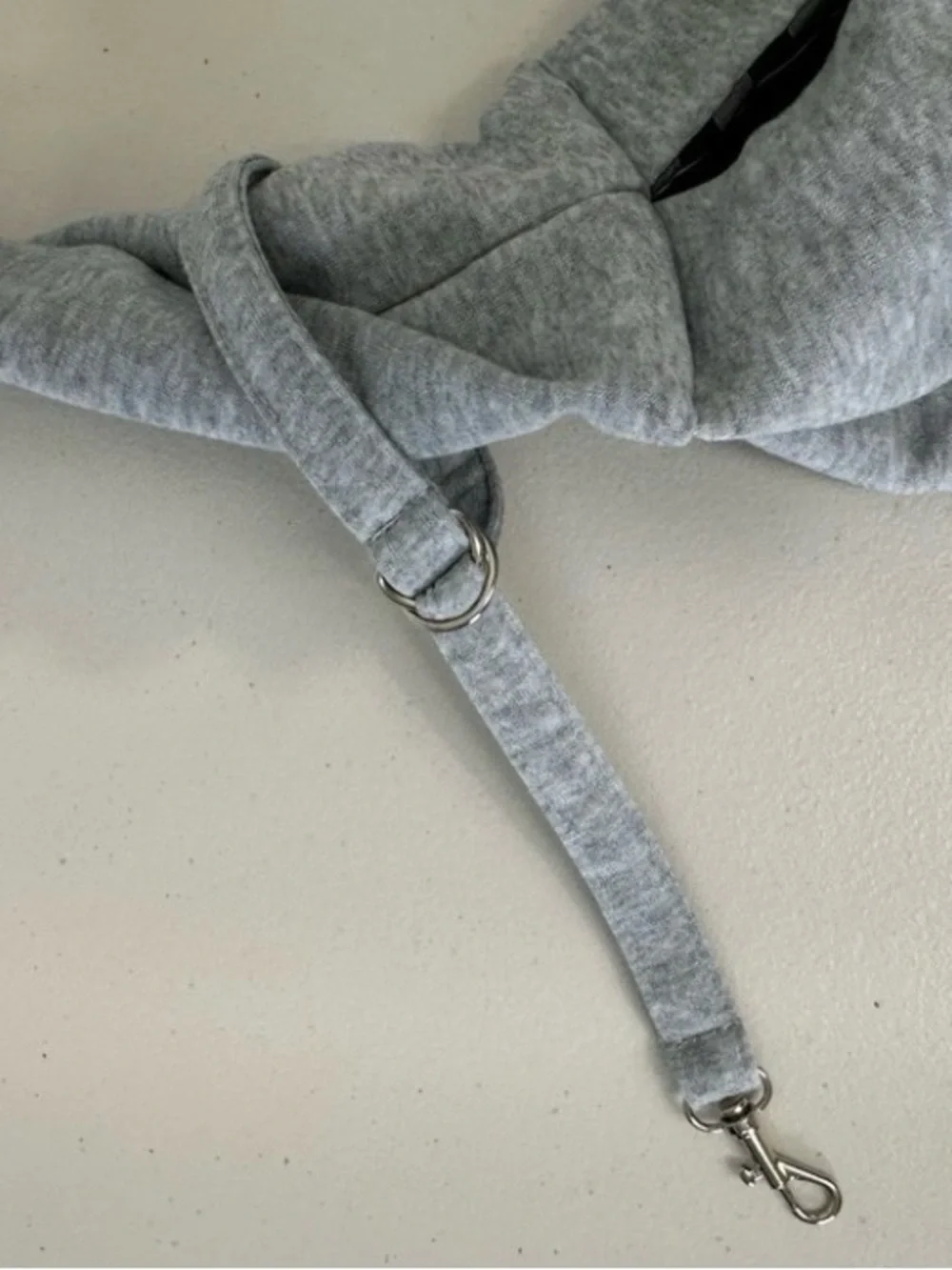 Tomkas Grey Dog Sling Dog Carrier Size M Comfortable Puppy Lined Plaid